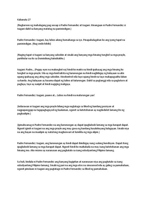 El Filibusterismo Script (27.